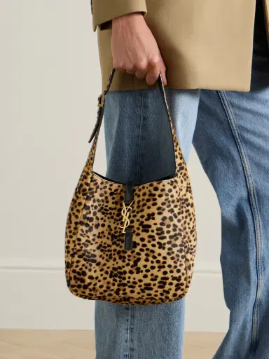 Saint Laurent Le 5 À 7 Supple Small Leather-trimmed Leopard-print Pony Hair Shoulder Bag | Thumbnail 2 Saint Laurent Le 5 À 7 Supple Small Leather-trimmed Leopard-print Pony Hair Shoulder Bag | Thumbnail 2
