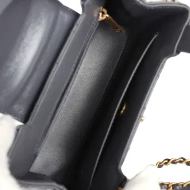 Chanel Chanel Small Kelly Shopper Dark Grey Shiny Aged Calfskin Brushed Gold Hardware | Thumbnail 8 Chanel Chanel Small Kelly Shopper Dark Grey Shiny Aged Calfskin Brushed Gold Hardware | Thumbnail 8