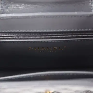 Chanel Chanel Small Kelly Shopper Dark Grey Shiny Aged Calfskin Brushed Gold Hardware | Thumbnail 9 Chanel Chanel Small Kelly Shopper Dark Grey Shiny Aged Calfskin Brushed Gold Hardware | Thumbnail 9