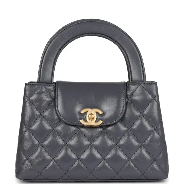 Chanel Chanel Small Kelly Shopper Dark Grey Shiny Aged Calfskin Brushed Gold Hardware