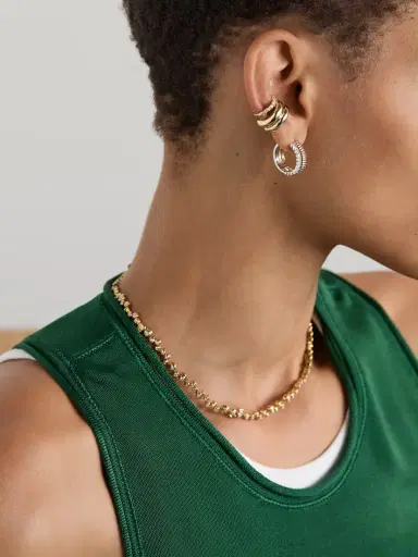 Yvonne Léon Paire De Créoles Bouées 9-karat Yellow And White Gold Diamond Earrings | Thumbnail 4 Yvonne Léon Paire De Créoles Bouées 9-karat Yellow And White Gold Diamond Earrings | Thumbnail 4