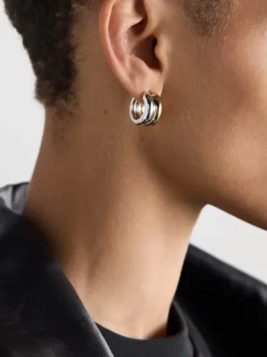 Yvonne Léon Paire De Créoles Bouées 9-karat White And Yellow Gold Earrings | Thumbnail 2 Yvonne Léon Paire De Créoles Bouées 9-karat White And Yellow Gold Earrings | Thumbnail 2