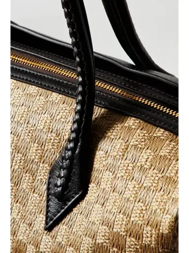 Métier Vérité All Day Leather-trimmed Woven Straw Tote | Thumbnail 4 Métier Vérité All Day Leather-trimmed Woven Straw Tote | Thumbnail 4