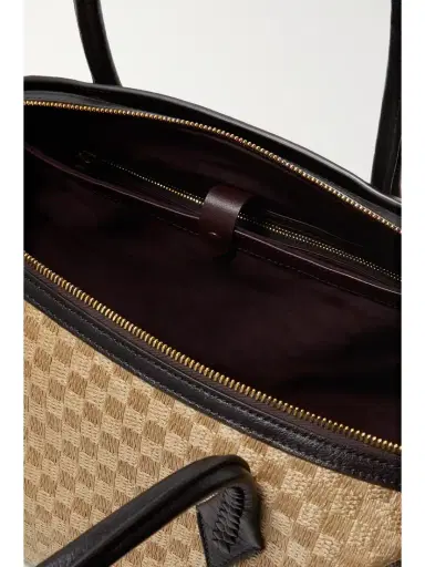Métier Vérité All Day Leather-trimmed Woven Straw Tote | Thumbnail 5 Métier Vérité All Day Leather-trimmed Woven Straw Tote | Thumbnail 5
