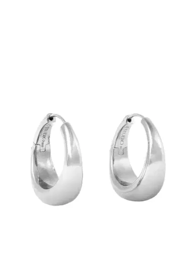 LIÉ STUDIO The Andrea Silver Hoop Earrings | Thumbnail 1