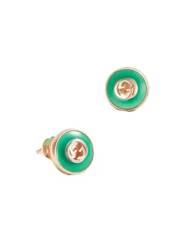 18-karat Rose Gold Agate Earrings
