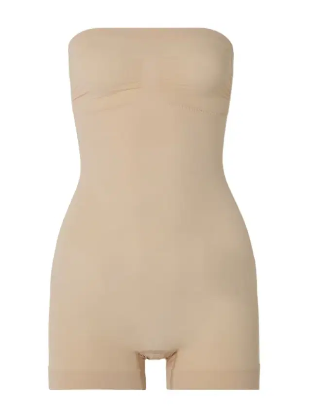 Seamless Sculpt Strapless Shortie Bodysuit - Clay