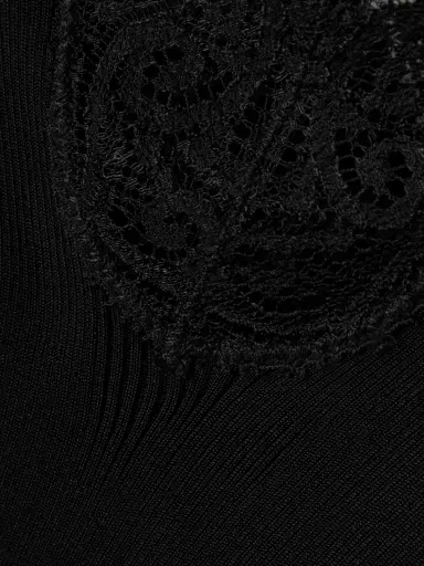 Saint Laurent Lace-trimmed Ribbed Silk-jersey Tank Top | Thumbnail 5
