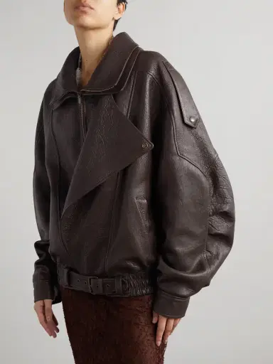 Saint Laurent Oversized Textured-leather Jacket | Thumbnail 3