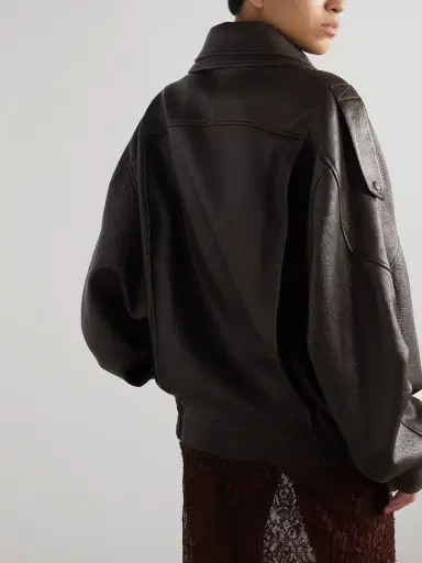 Saint Laurent Oversized Textured-leather Jacket | Thumbnail 4