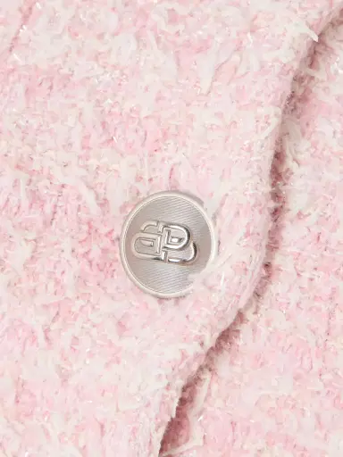 Balenciaga Cropped Metallic Cotton-blend Tweed Cardigan | Thumbnail 4