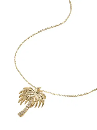 Sydney Evan Palm Tree 14-karat Gold Diamond Necklace | Thumbnail 1 Sydney Evan Palm Tree 14-karat Gold Diamond Necklace | Thumbnail 1