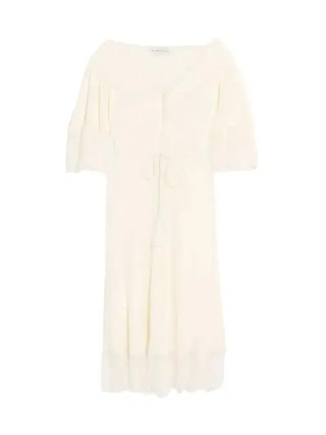 Lace-paneled Silk-jacquard Midi Dress