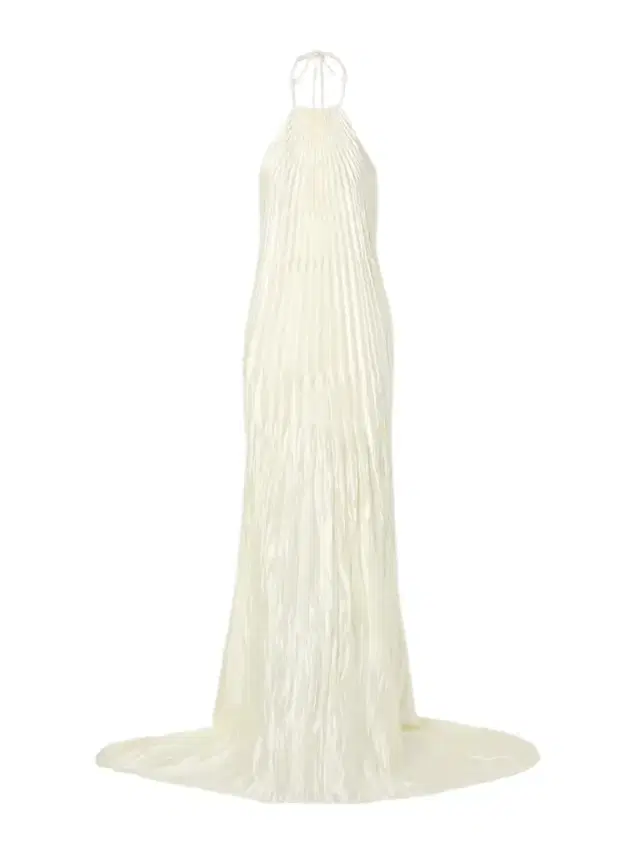 Danielle Frankel Sinclair Embellished Wool And Silk-blend Plissé-mikado Halterneck Gown