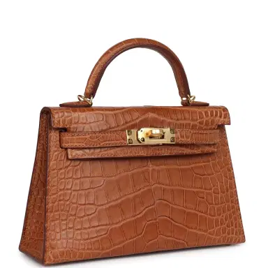 HERMÈS Hermes Kelly Sellier 20 Gold Matte Alligator Gold Hardware | Thumbnail 2 HERMÈS Hermes Kelly Sellier 20 Gold Matte Alligator Gold Hardware | Thumbnail 2