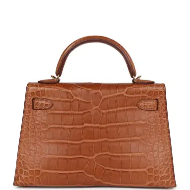 HERMÈS Hermes Kelly Sellier 20 Gold Matte Alligator Gold Hardware | Thumbnail 4 HERMÈS Hermes Kelly Sellier 20 Gold Matte Alligator Gold Hardware | Thumbnail 4