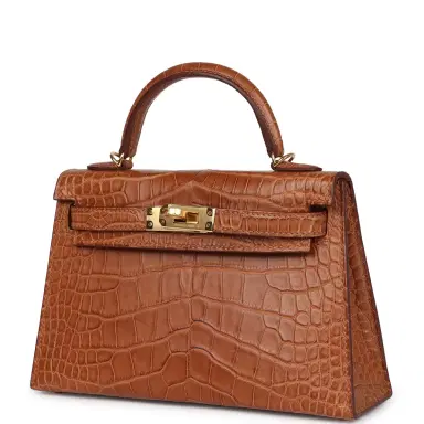 HERMÈS Hermes Kelly Sellier 20 Gold Matte Alligator Gold Hardware | Thumbnail 5 HERMÈS Hermes Kelly Sellier 20 Gold Matte Alligator Gold Hardware | Thumbnail 5