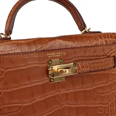 HERMÈS Hermes Kelly Sellier 20 Gold Matte Alligator Gold Hardware | Thumbnail 7 HERMÈS Hermes Kelly Sellier 20 Gold Matte Alligator Gold Hardware | Thumbnail 7