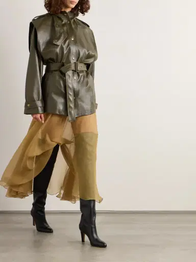 Chloé Pleated Silk-mousseline Midi Skirt | Thumbnail 2 Chloé Pleated Silk-mousseline Midi Skirt | Thumbnail 2