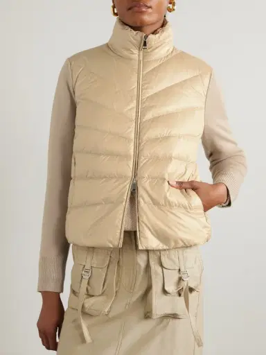Moncler Apliquéd Wool And Quilted Shell Down Cardigan | Thumbnail 3