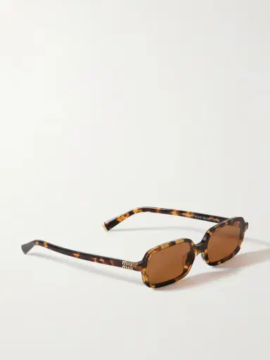 Miu Miu Eyewear Rectangular-frame Tortoiseshell Acetate Sunglasses | Thumbnail 3 Miu Miu Eyewear Rectangular-frame Tortoiseshell Acetate Sunglasses | Thumbnail 3