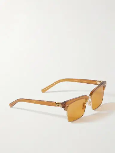 Miu Miu Eyewear Square-frame Acetate And Gold-tone Sunglasses | Thumbnail 3 Miu Miu Eyewear Square-frame Acetate And Gold-tone Sunglasses | Thumbnail 3