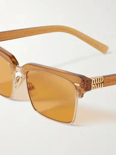 Miu Miu Eyewear Square-frame Acetate And Gold-tone Sunglasses | Thumbnail 4 Miu Miu Eyewear Square-frame Acetate And Gold-tone Sunglasses | Thumbnail 4