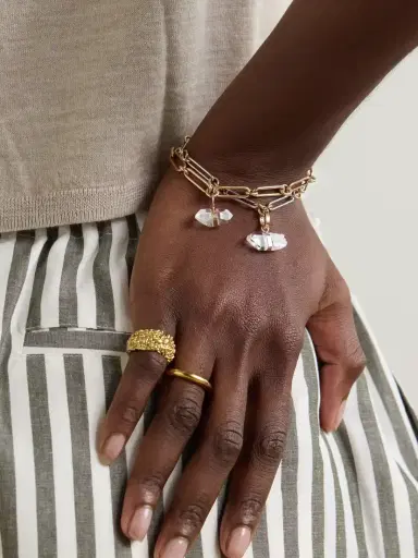 JIA JIA Jumbo 14-karat Yellow And White Gold, Quartz And Diamond Bracelet | Thumbnail 5 JIA JIA Jumbo 14-karat Yellow And White Gold, Quartz And Diamond Bracelet | Thumbnail 5