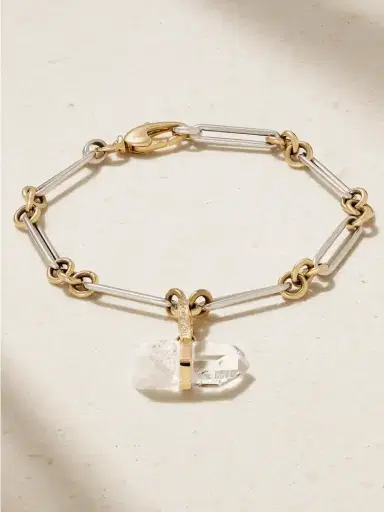 JIA JIA Jumbo 14-karat Yellow And White Gold, Quartz And Diamond Bracelet | Thumbnail 1 JIA JIA Jumbo 14-karat Yellow And White Gold, Quartz And Diamond Bracelet | Thumbnail 1
