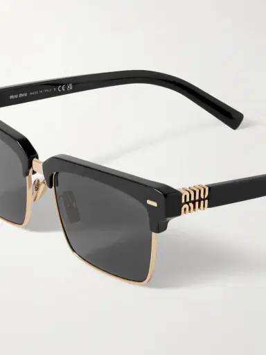 Miu Miu Eyewear Square-frame Acetate And Gold-tone Sunglasses | Thumbnail 4 Miu Miu Eyewear Square-frame Acetate And Gold-tone Sunglasses | Thumbnail 4