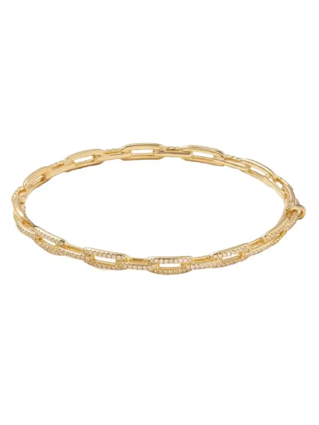 Stax Chain Link 18-karat Gold Diamond Bracelet