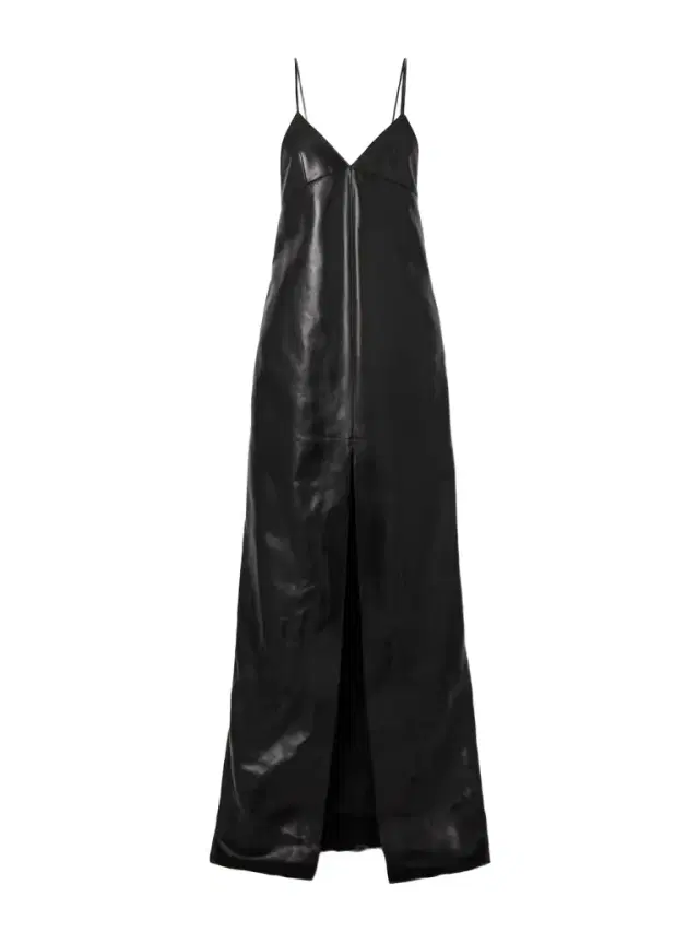 Paneled Leather Gown