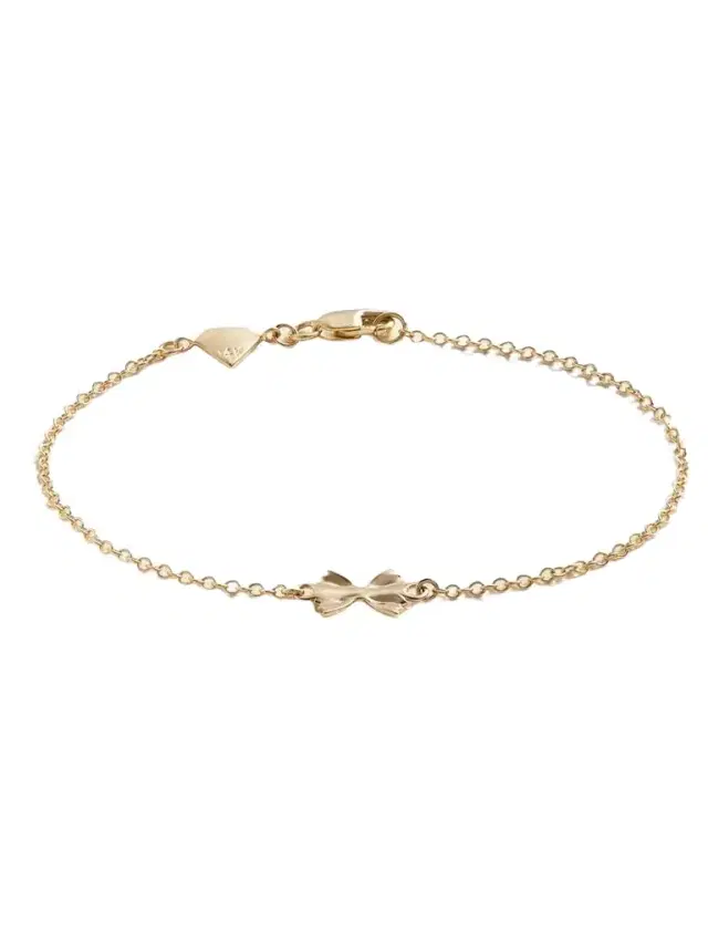 Mini Bowtie 14-karat Gold Bracelet