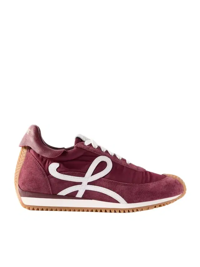 Flow Runner Leather-trimmed Shell And Brushed Suede Sneakers