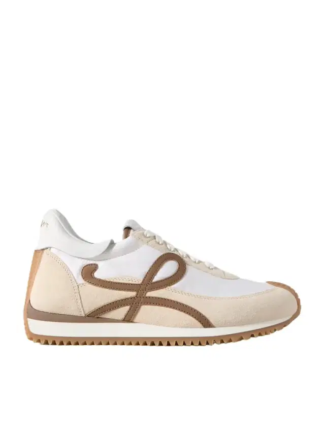 Flow Runner Leather-trimmed Shell And Suede Sneakers