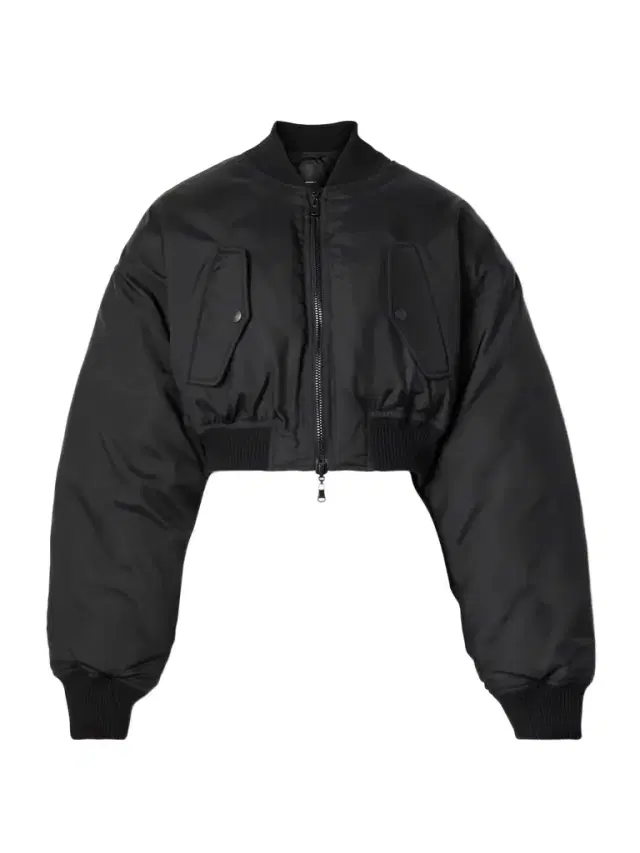 Cropped Reversible Quilted Padded Shell Bomber Jacket