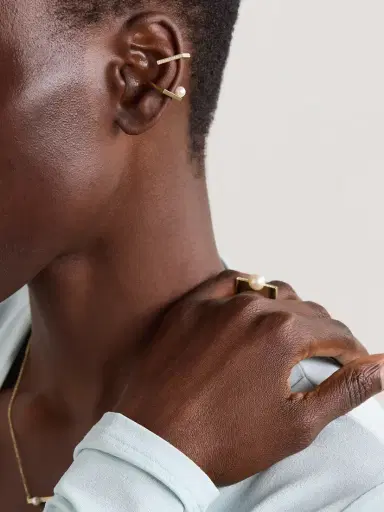 Mizuki 14-karat Gold Diamond Ear Cuff | Thumbnail 4 Mizuki 14-karat Gold Diamond Ear Cuff | Thumbnail 4