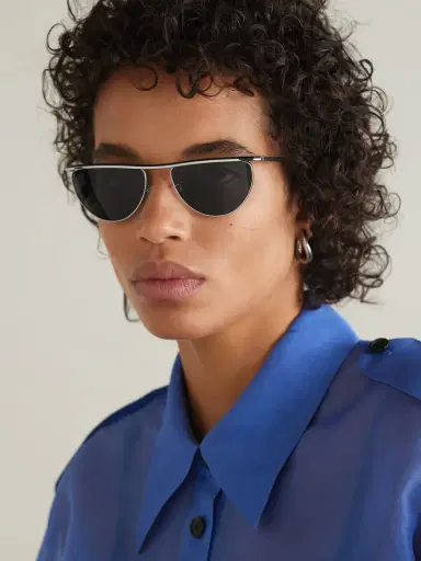 Oliver Peoples + Khaite 1984c Cat-eye Silver-tone Sunglasses | Thumbnail 2 Oliver Peoples + Khaite 1984c Cat-eye Silver-tone Sunglasses | Thumbnail 2
