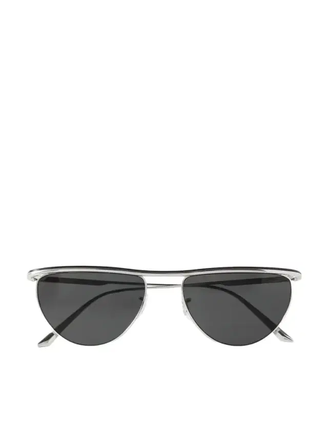 + Khaite 1984c Cat-eye Silver-tone Sunglasses