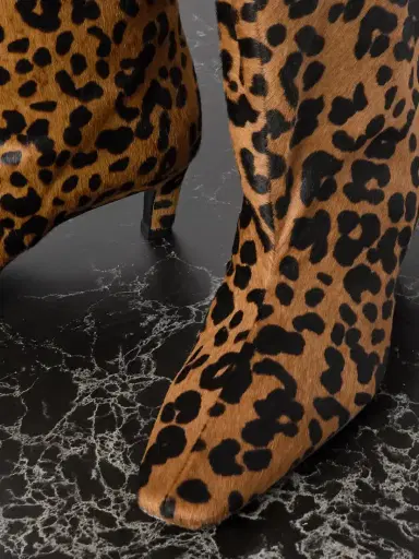 TOTEME The Wide Shaft Leopard-print Calf Hair Knee Boots | Thumbnail 4