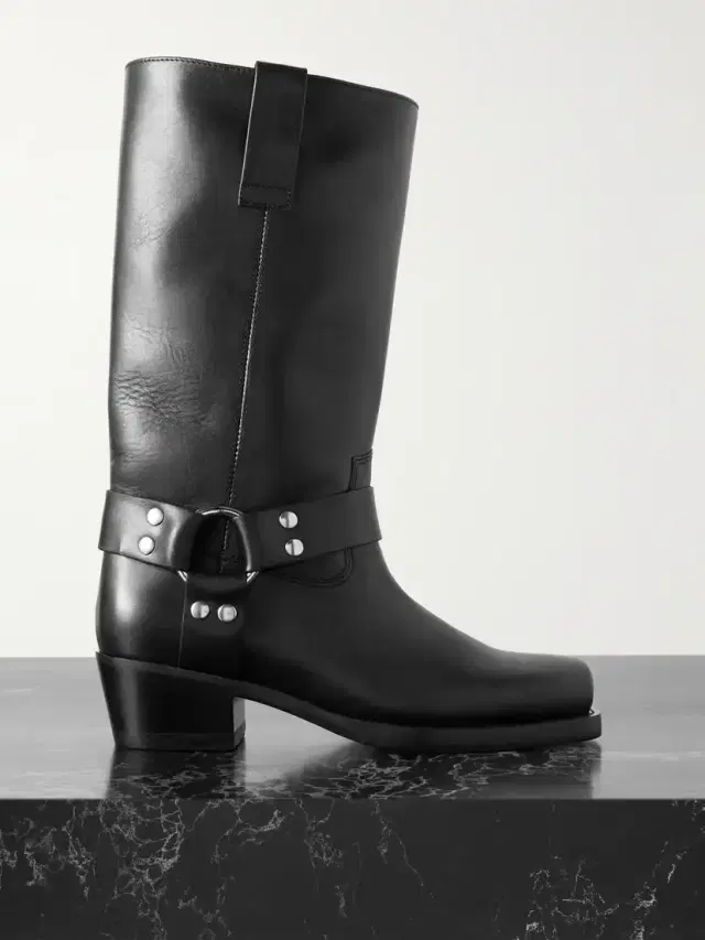 Roxy Embellished Leather Knee Boots