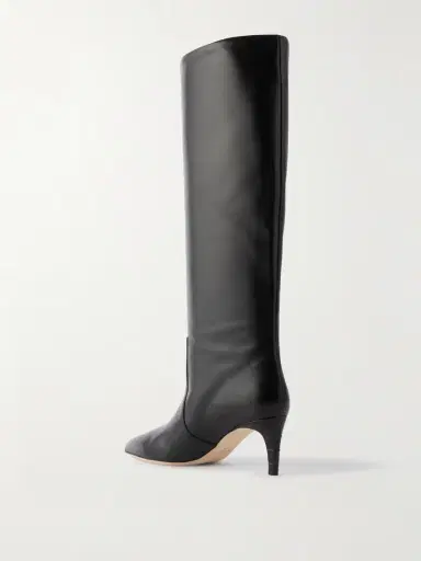 Paris Texas Stiletto 60 Croc-effect Trimmed Leather Knee Boots | Thumbnail 3