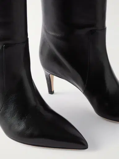 Paris Texas Stiletto 60 Croc-effect Trimmed Leather Knee Boots | Thumbnail 4