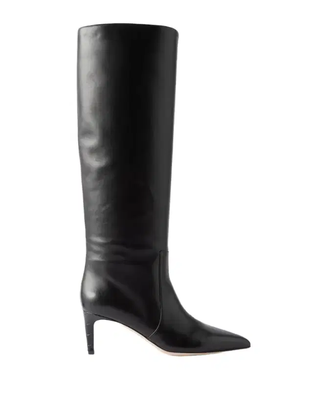 Stiletto 60 Croc-effect Trimmed Leather Knee Boots
