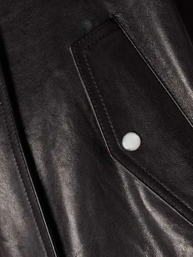 Khaite Kember Cropped Leather Bomber Jacket | Thumbnail 4 Khaite Kember Cropped Leather Bomber Jacket | Thumbnail 4
