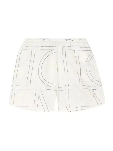 TOTEME Embroidered Organic Cotton And Silk-blend Shorts | Thumbnail 1