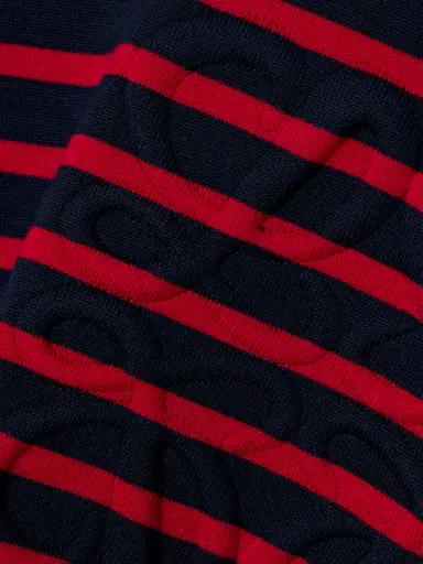 Loewe Cropped Oversized Striped Jacquard-knit Wool-blend Sweater - x small | Thumbnail 5