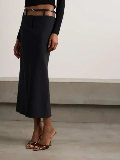 The Attico Belted Cutout Cady Midi Skirt | Thumbnail 3