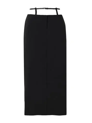 The Attico Belted Cutout Cady Midi Skirt | Thumbnail 1