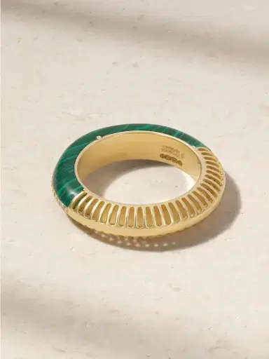 L’Atelier Nawbar Bombay Ray 18-karat Gold, Malachite And Diamond Ring | Thumbnail 3